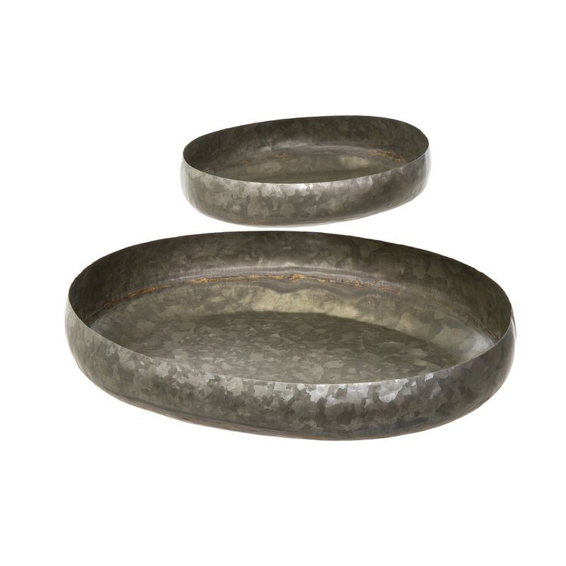 Dark Galvanized Decor Tray - 