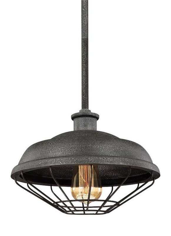 Lennex 1-Light Mini Pendant - Slate Grey Metal (FES)