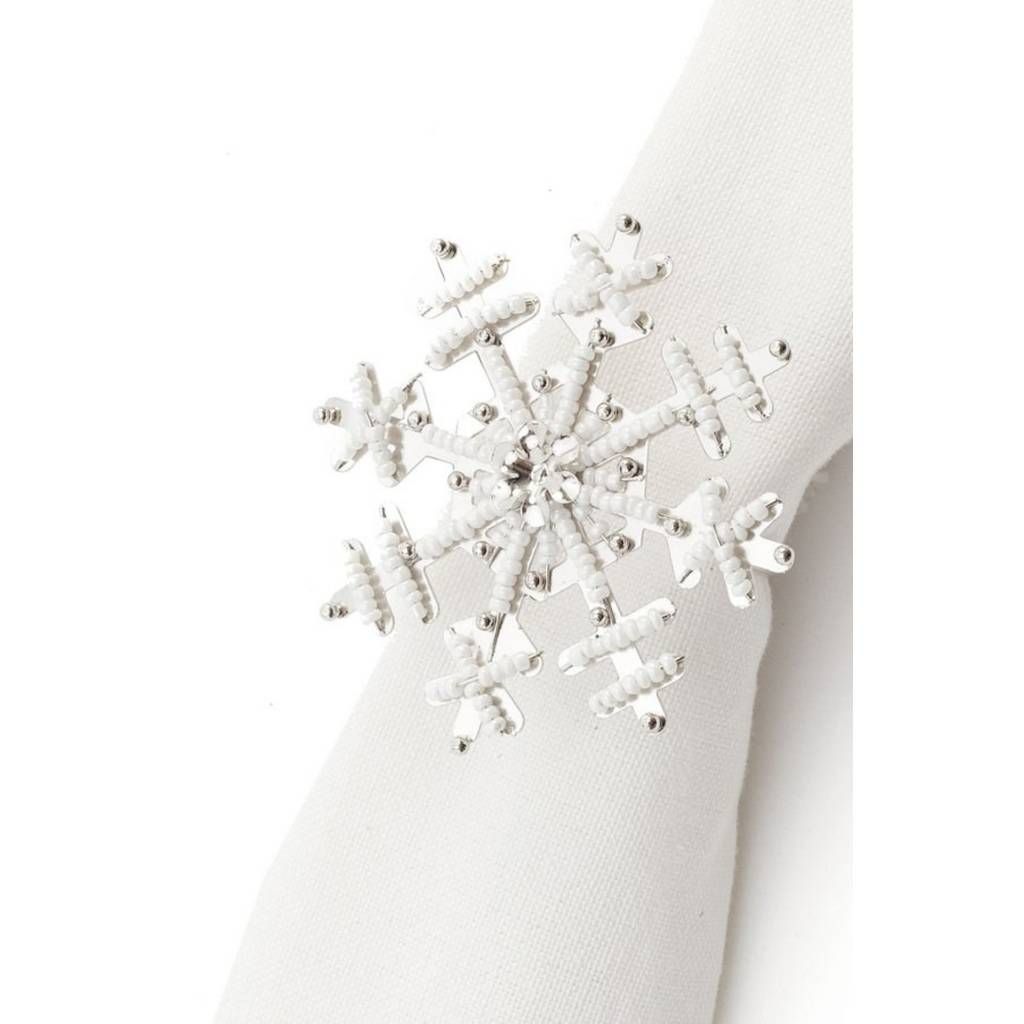 White Snowflake Napkin Ring (ADV)