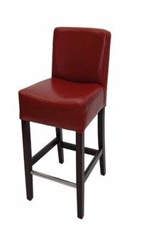 London Counter Stool - Red Leather