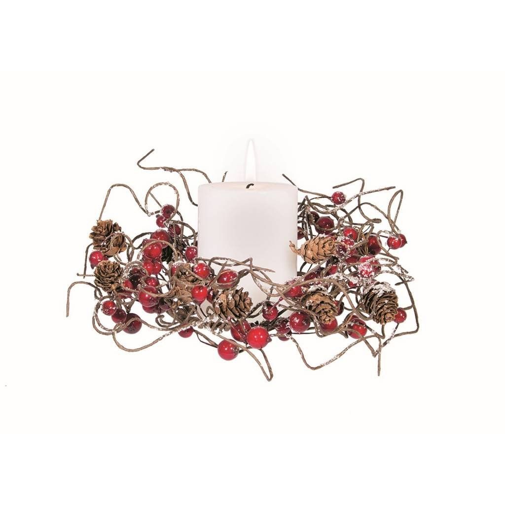 Twig/Berry Candle Ring (Cand)