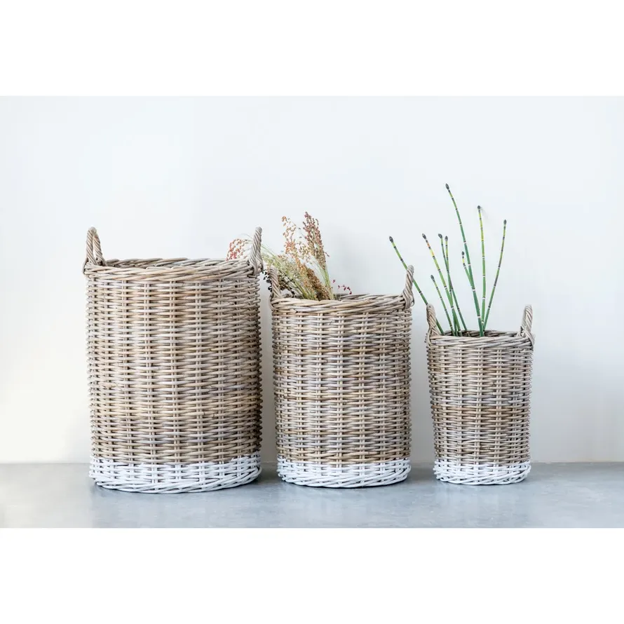 Rattan Basket w/Handles