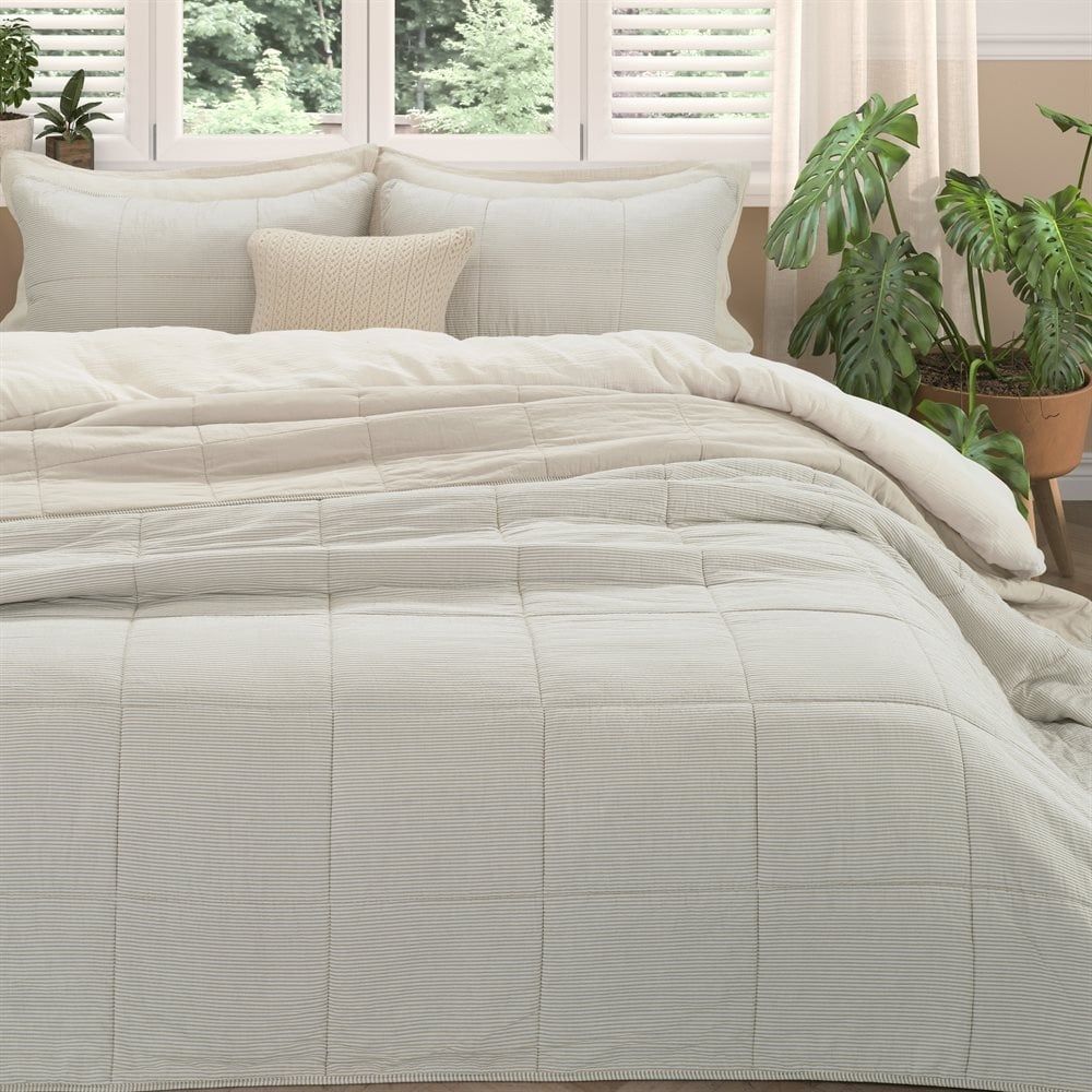 Tagliatelle Natural Quilt Set - 