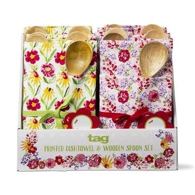 Fresh Flowers - Dishtowel &amp; Spoon Set