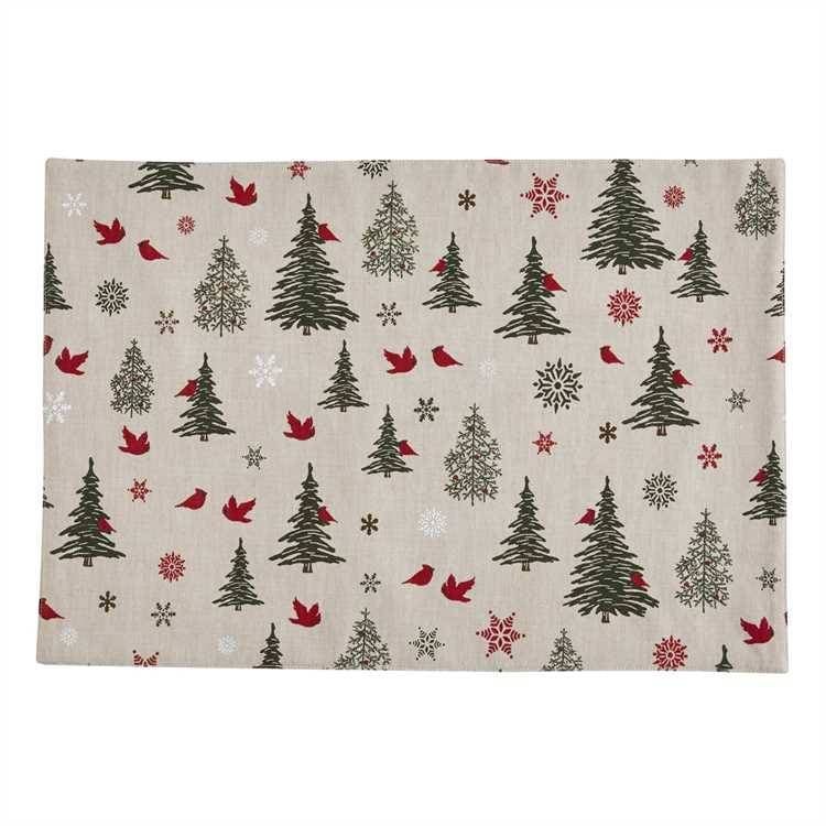 Woodland Christmas Print Placemat - PD