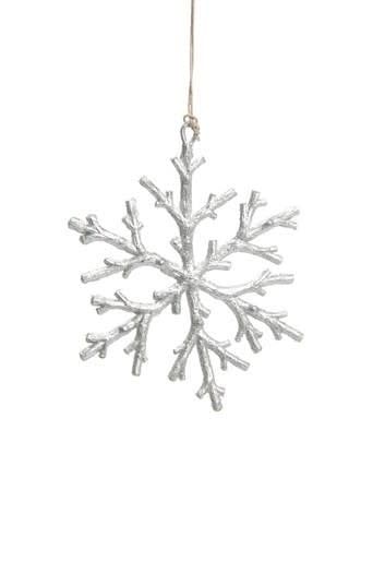 Silver Snowflake Ornament