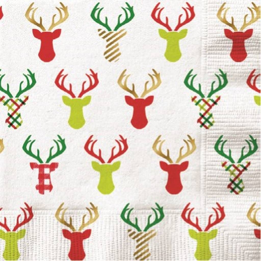 Antler Pattern Quip Cocktail Serviettes - OCD