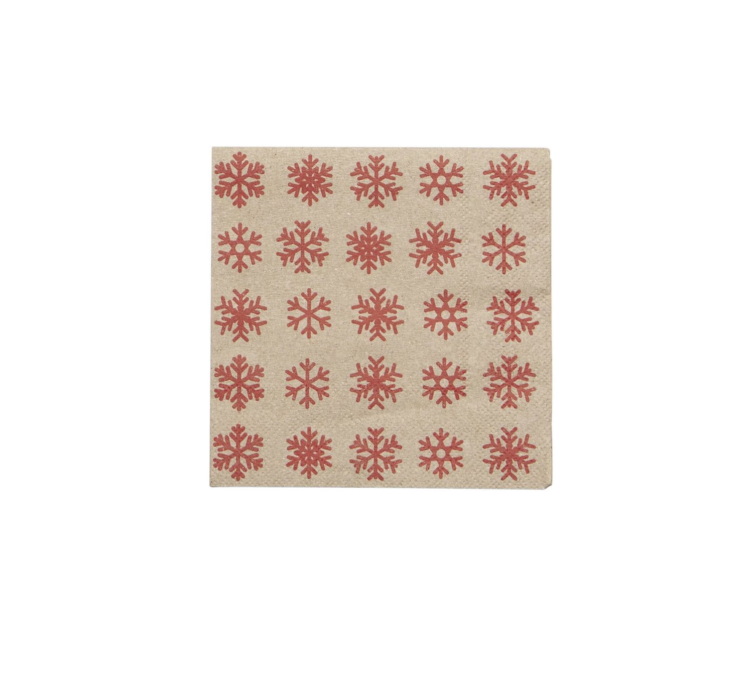 Snowflake Kraft Cocktail Serviette