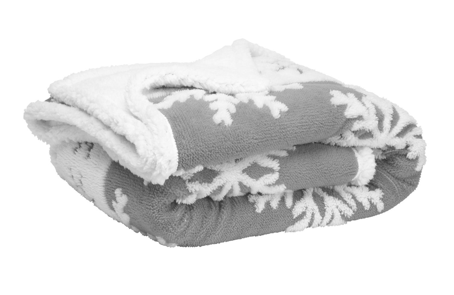 Throw - Grey Snowflake Jacquard
