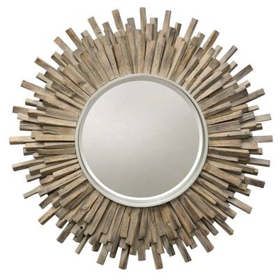 Starburst Washed Wood Mirror