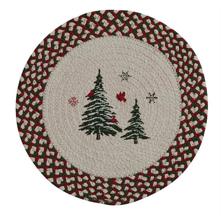 Woodland Christmas Braided Placemat - PD