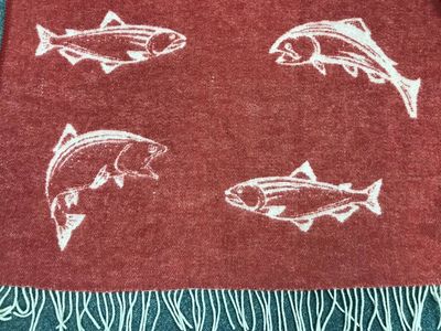 Trout Red Throw