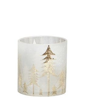 Frosted Forest Candle Holder - Small