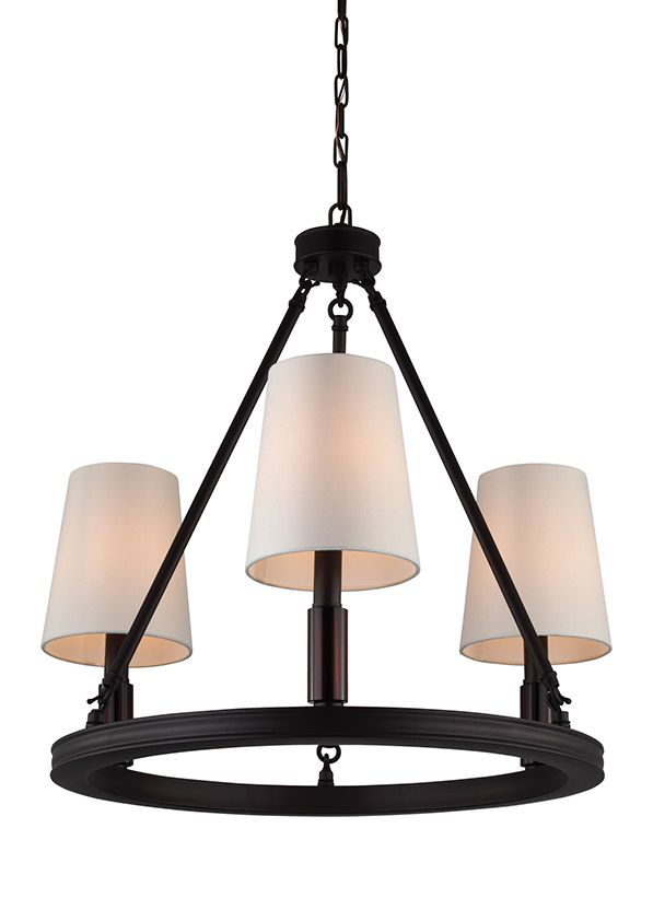 Lismore 3-Light Chandelier - Oil Rubbed Bronze