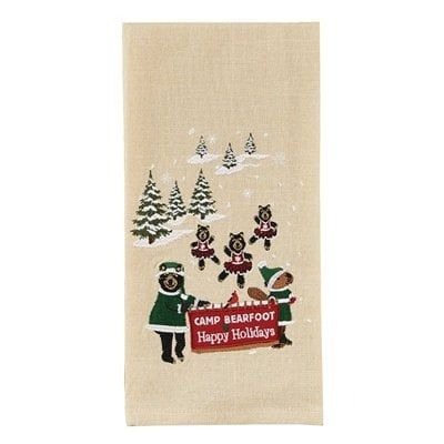 Dishtowel - Camp Bearfoot Happy Holidays
