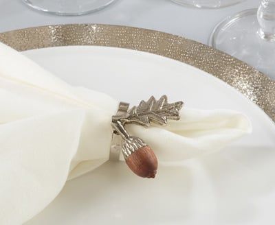 Acorn Napkin Ring - Silver
