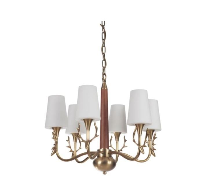 Churchill 6-Light Chandelier - Vintage Brass