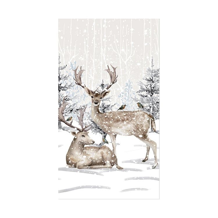 Reindeer Tree Guest Serviette