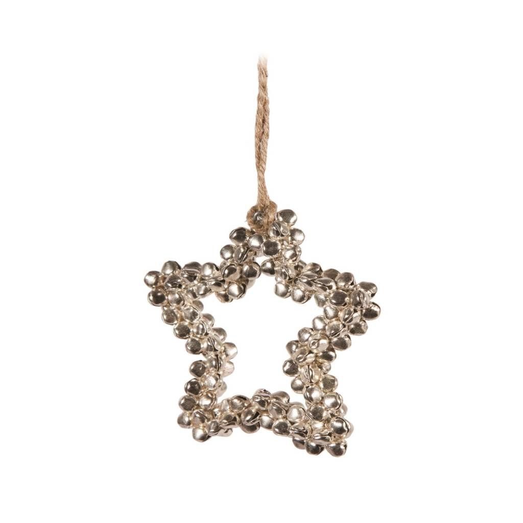 Silver Mini Bells Star Ornament (Cand)