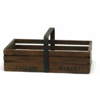 Wood Iron Handle Basket