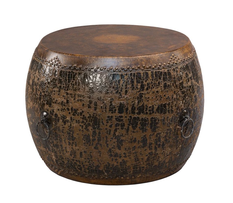 Black Drum Side Table