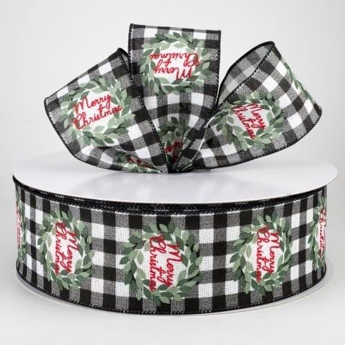 Modern Wreath Buffalo Plaid Ribbon (10 yrd)