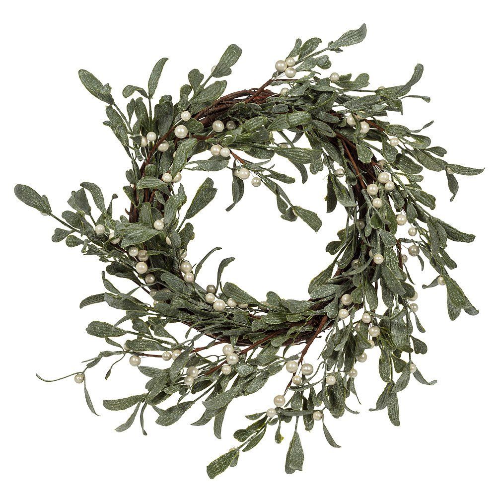 Mistletoe &amp; Pearl Wreath