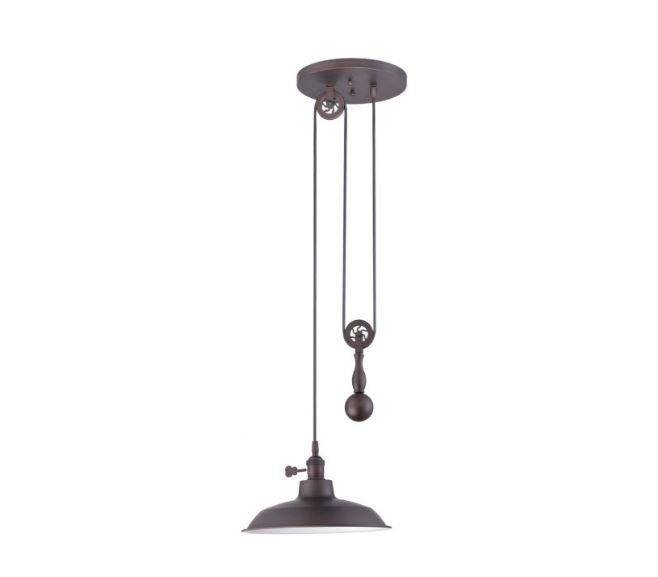 Single Pulley Pendant - Aged Bronze