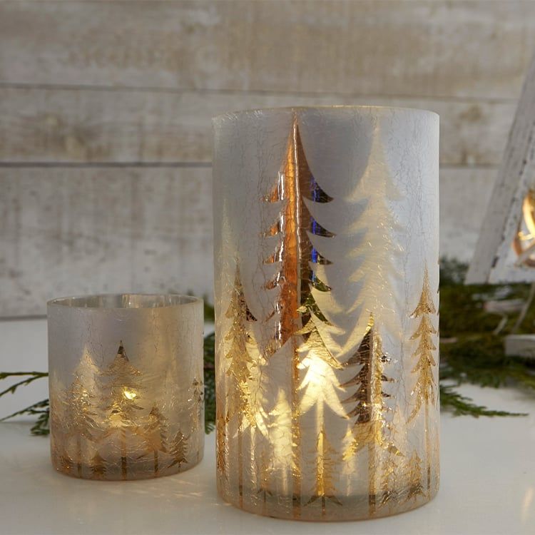 Frosted Forest Candle Holder - Medium (Har)