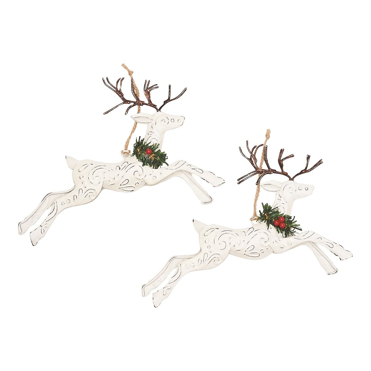 Tin Leaping Deer Ornament