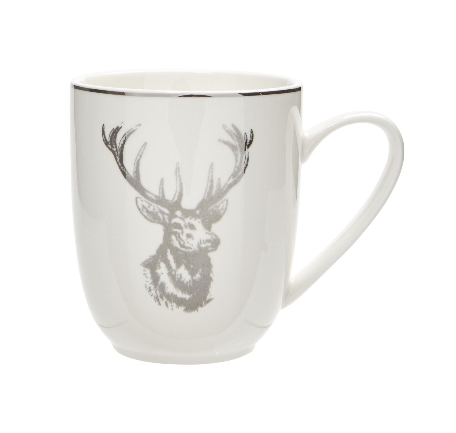 Silver Reindeer Mug