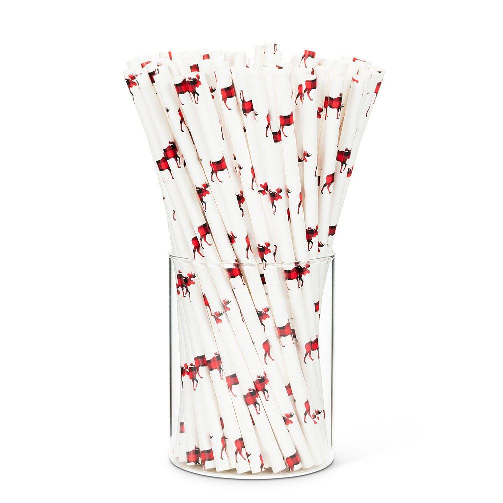 Paper Moose Straws - 100pcs