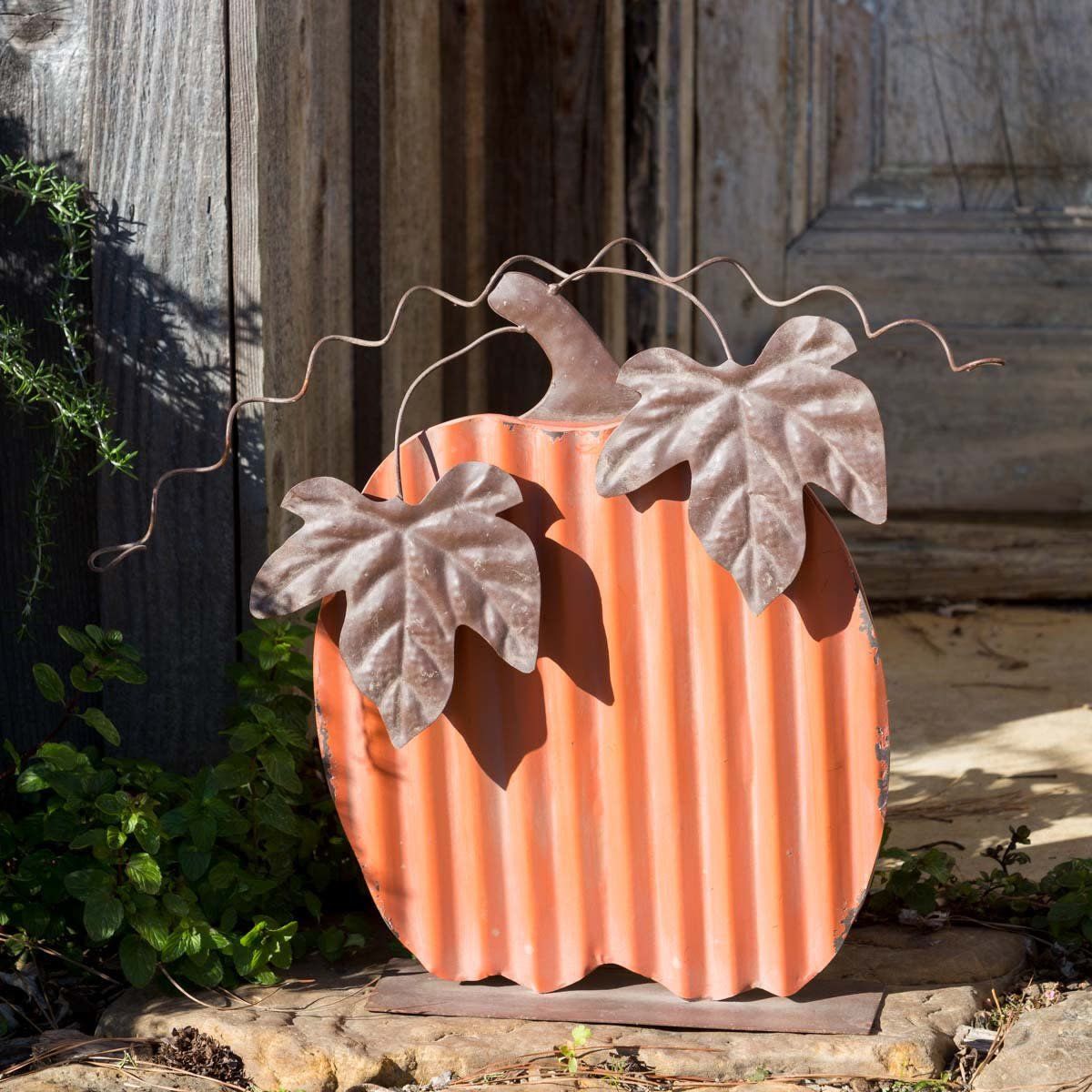 Painted Tin Pumpkin
