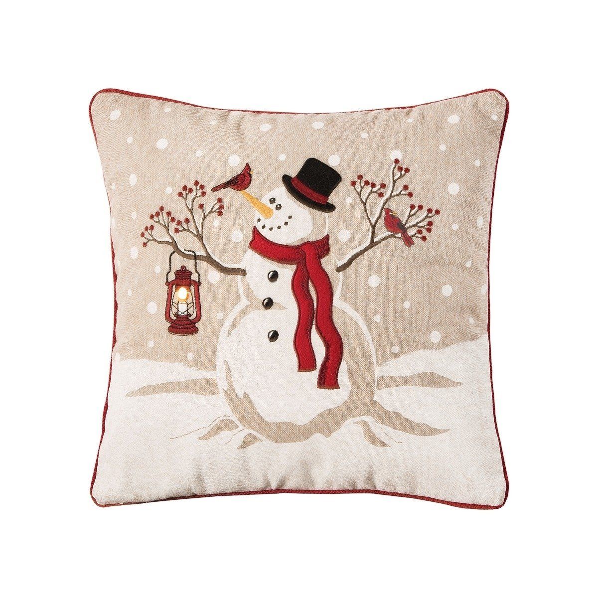 Toss Pillow - LED Snowman Wonder
