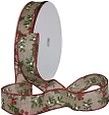 Linen Muted Holly Ribbon (10 yrd)