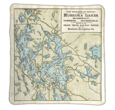 Lake Rosseau &amp; Lake Joe Map Blanket