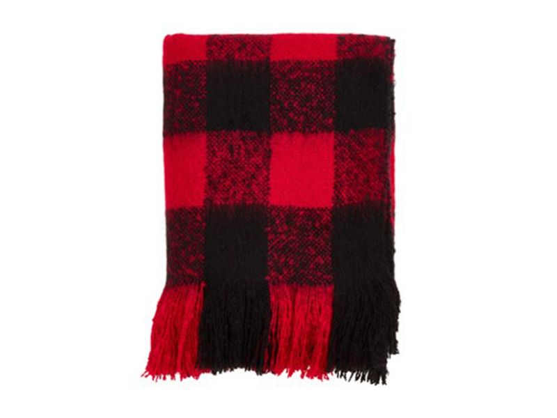 Buffalo Check Throw - Red &amp; Black (Tri)