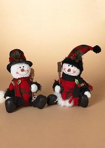 Plush Sitting Snowman (Tri)