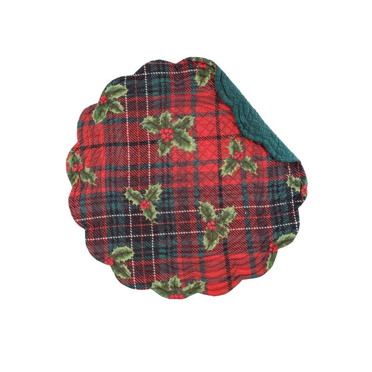 Nicholas Plaid Round Placemat