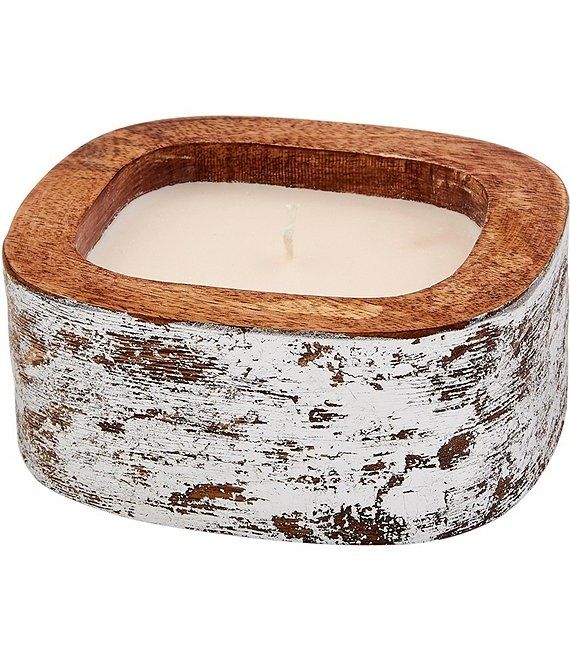 Silver Wood Candle - , Size: Small