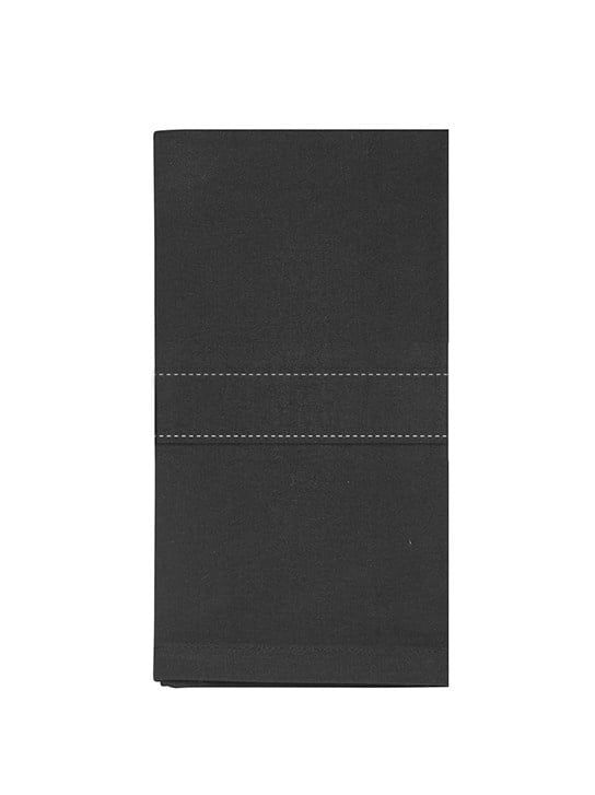 Solid Napkin S/4 - , Color: Black