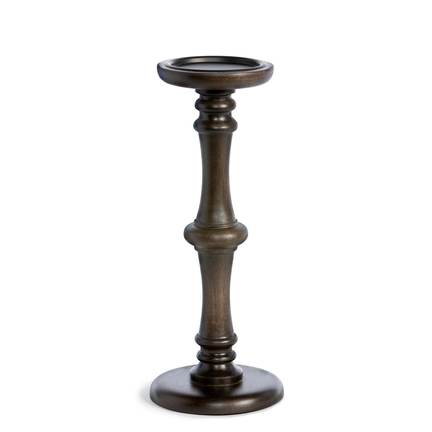 Wood Pillar Candle Holder - , Size: Large