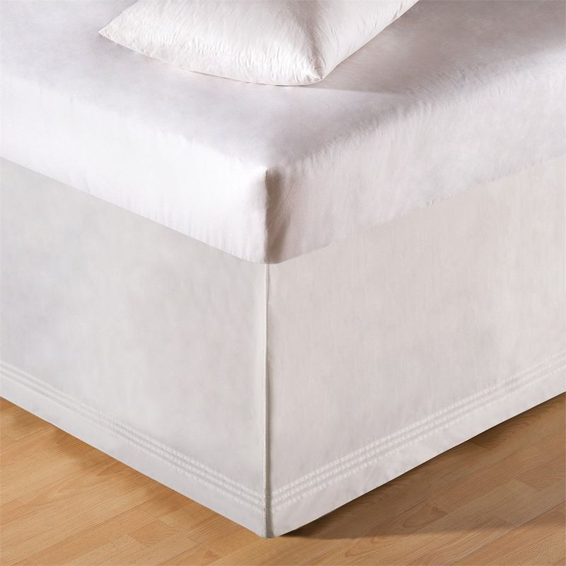 White Tailored King Bed Skirt