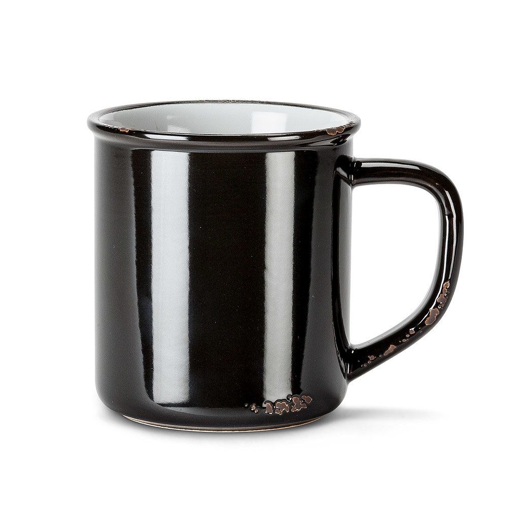 14 oz Enamel Mug - , Color: Black