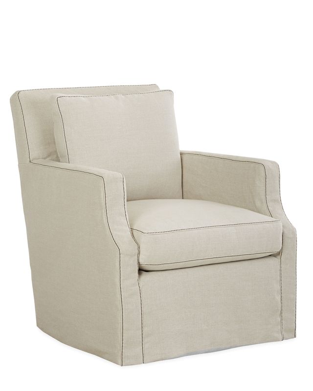 7073 Slipcovered Swivel Glider - Constantine Shell