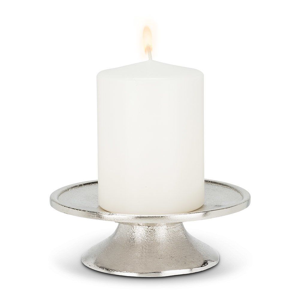 Pillar Candle Plate - Silver