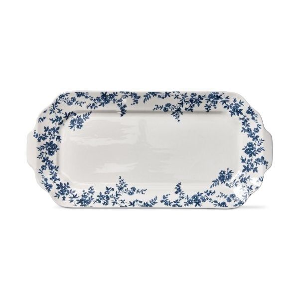 Cottage Blue Floral   - , Size: Rectangle Platter