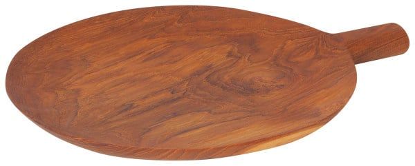 Teak Wood Paddle Tray - , Size: Large