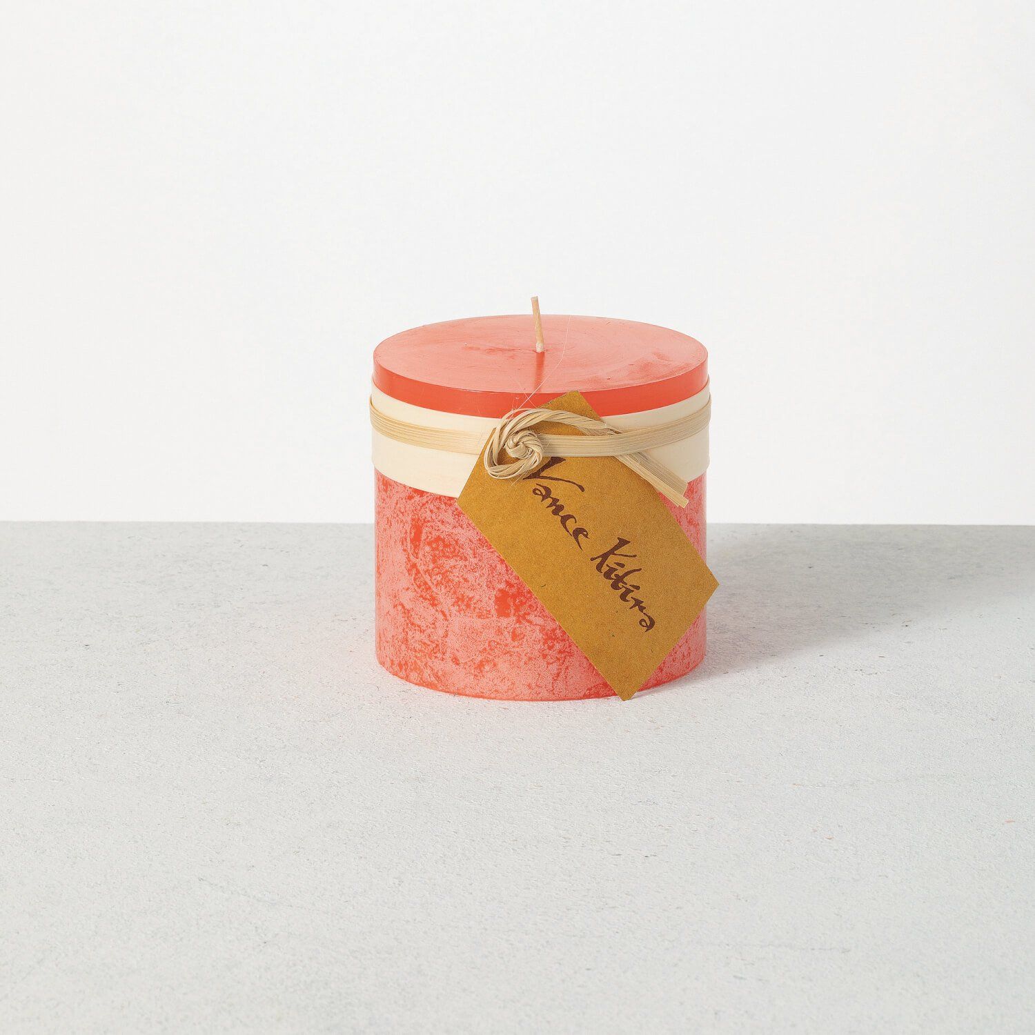 Coral Timber Candle -, Size: 3 X 3