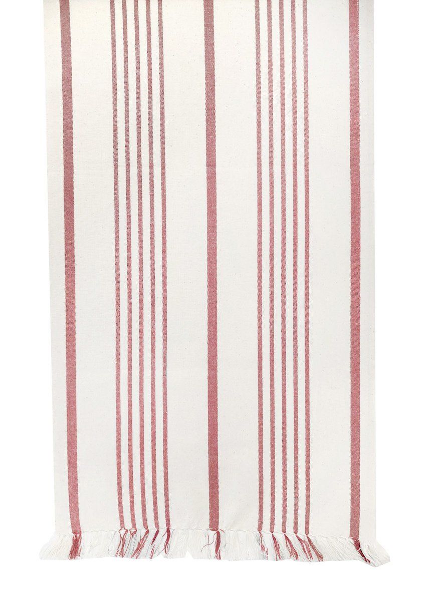 Soft Stripe Red Napkin S/4